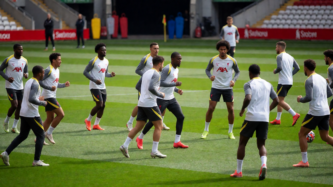 利物浦球队训练场景