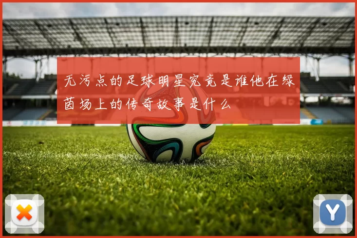 无污点的足球明星究竟是谁他在绿茵场上的传奇故事是什么